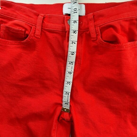 Current/Elliott Anthropologie The Kick Straight Leg Raw Hem Cropped Jeans 27 - Picture 8 of 10